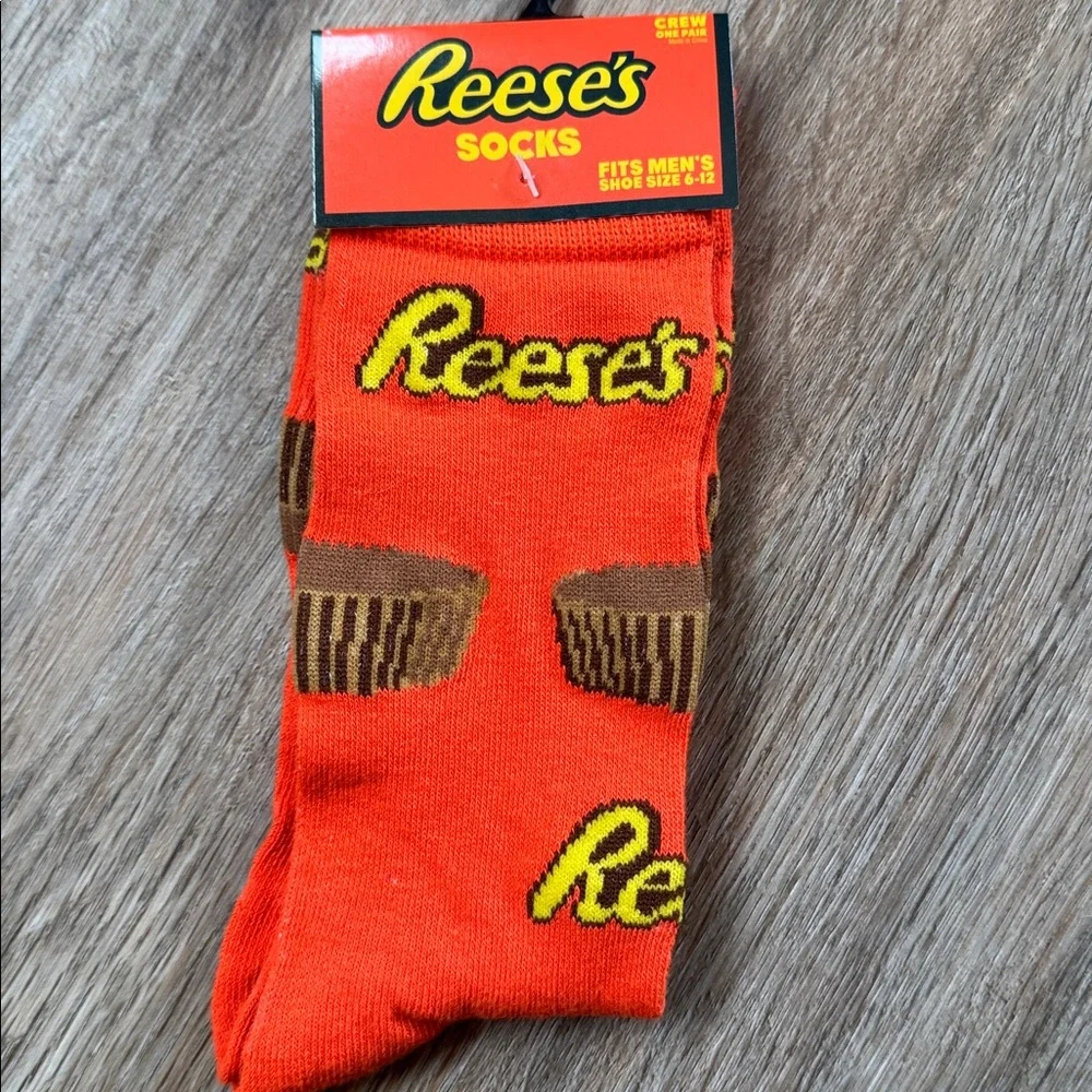 Men's Novelty Dress Socks Food Themed: Diet Coke, French Fries, Reese’s